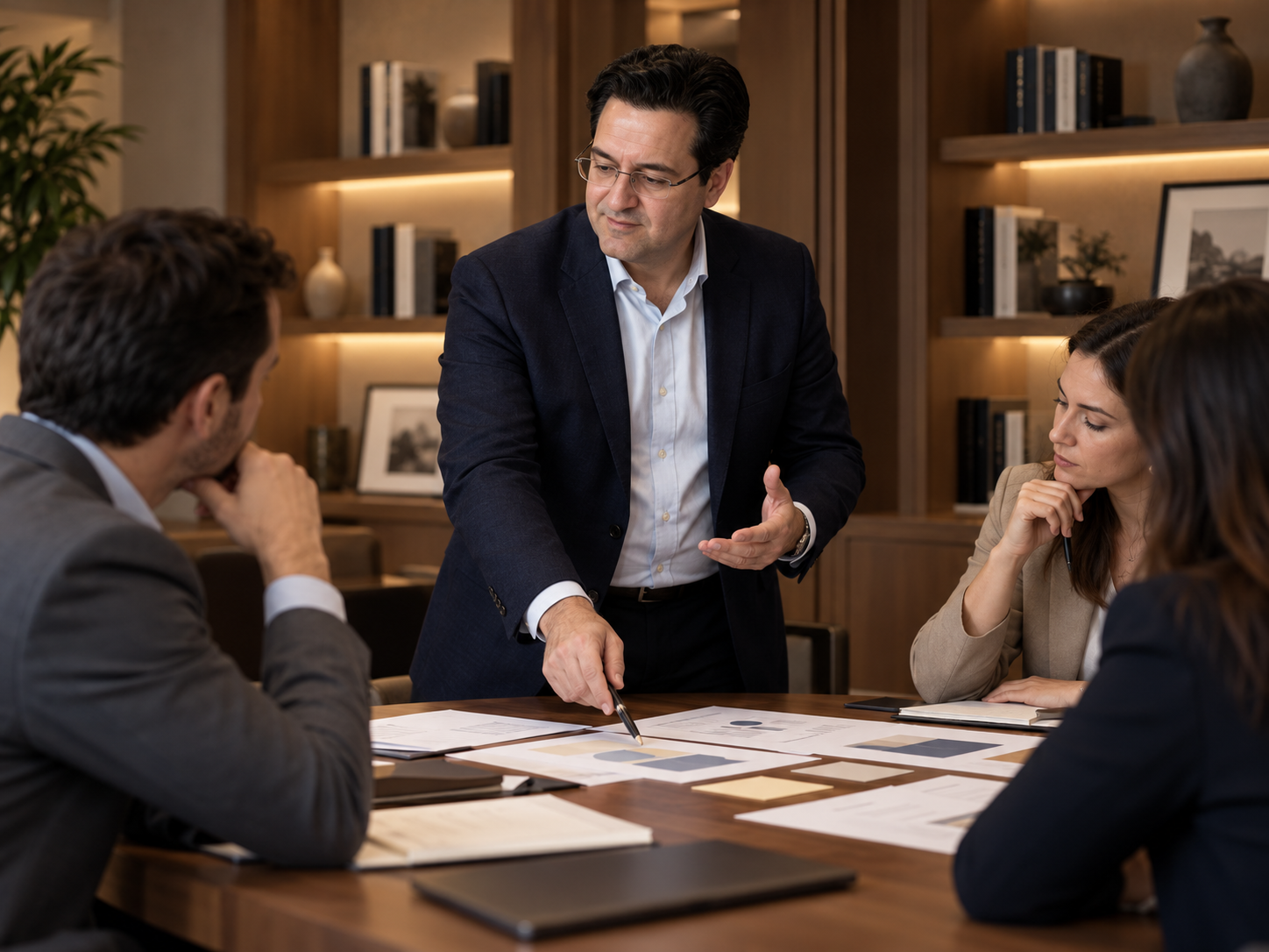 Hélder Barbosa Ferreira orienta uma reunião de alinhamento estratégico com uma equipa.